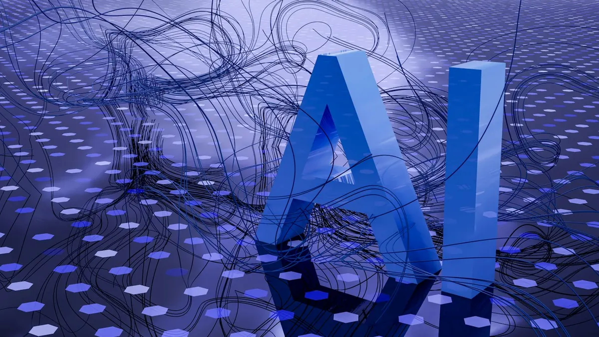 Ilustración abstracta de inteligencia artificial