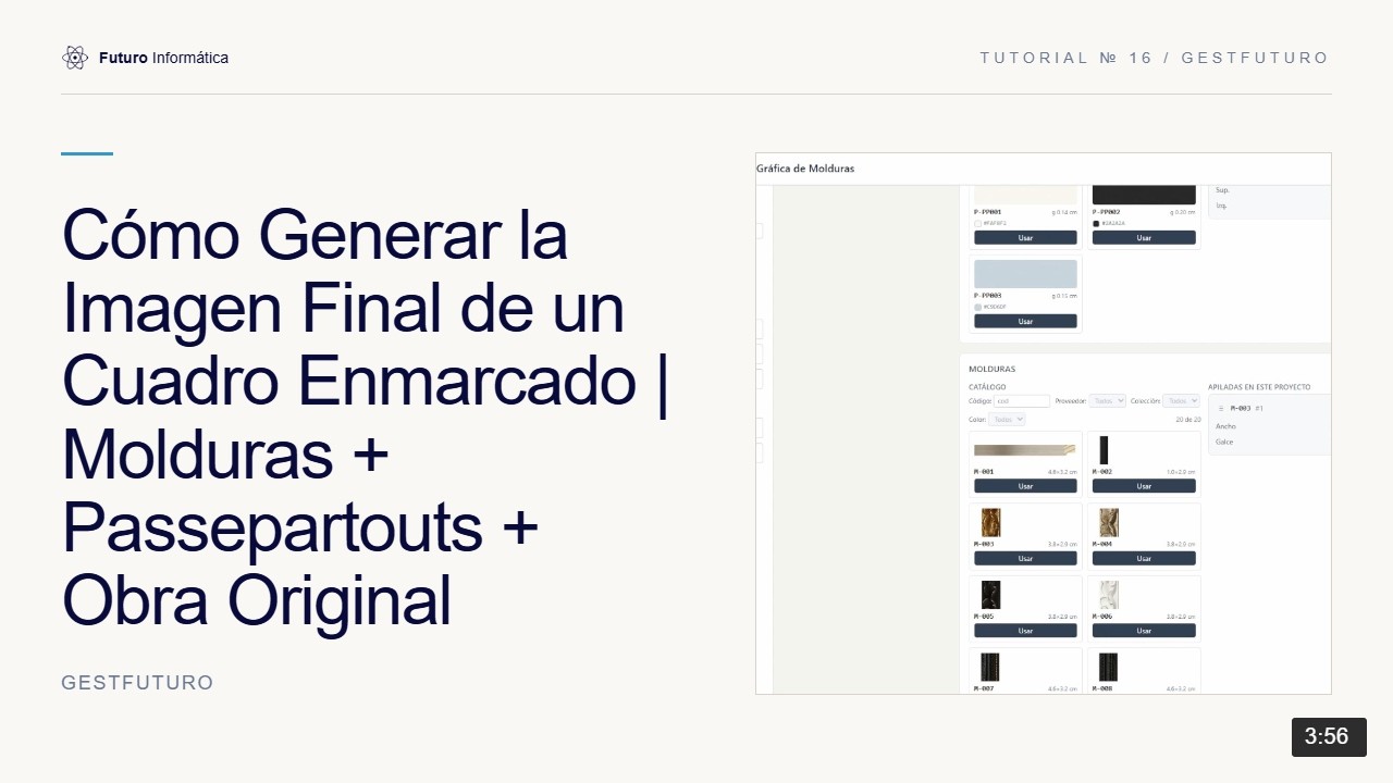Visualiza el cuadro enmarcado antes de fabricarlo